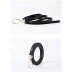 Thin Golden Buckle PU Leather Strap Belts For Women Casual Dress Luxurious Ladies Waist Belt Stevvex