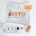 This Aunt Wears Her Heart On Her Sleeve Custom Sweatshirt Peachy Sunday