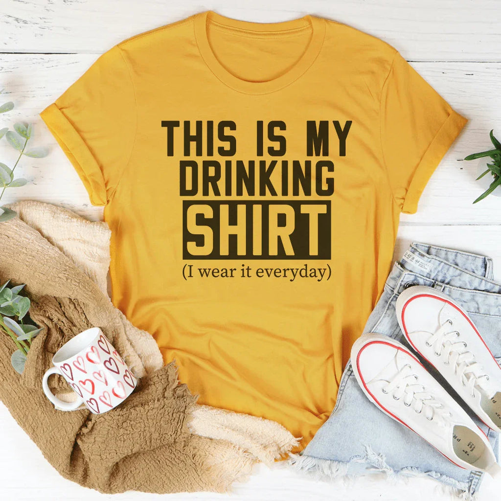 This Is My Drinking Shirt Tee Peachy Sunday