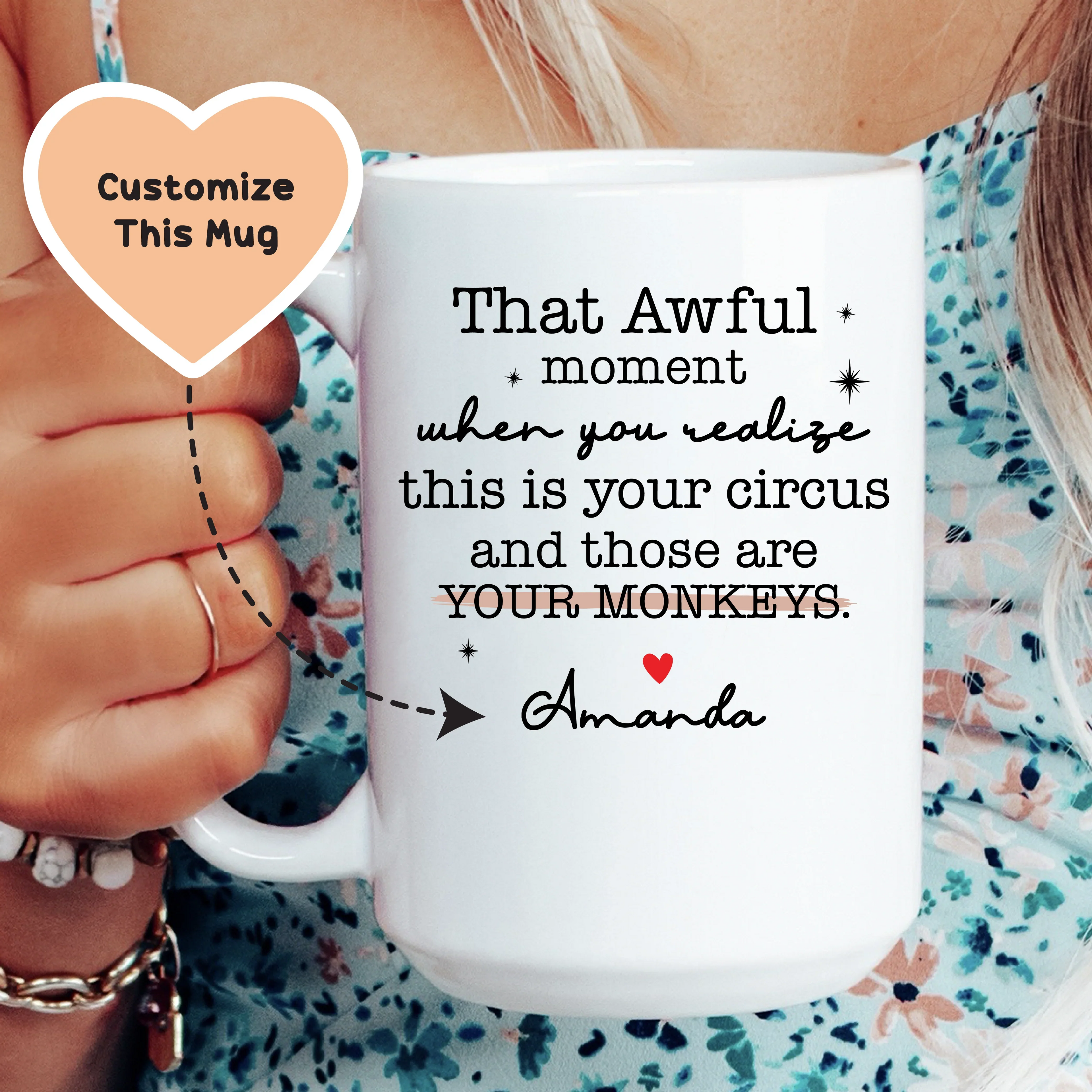 This is Your Circus Custom Mug Peachy Sunday