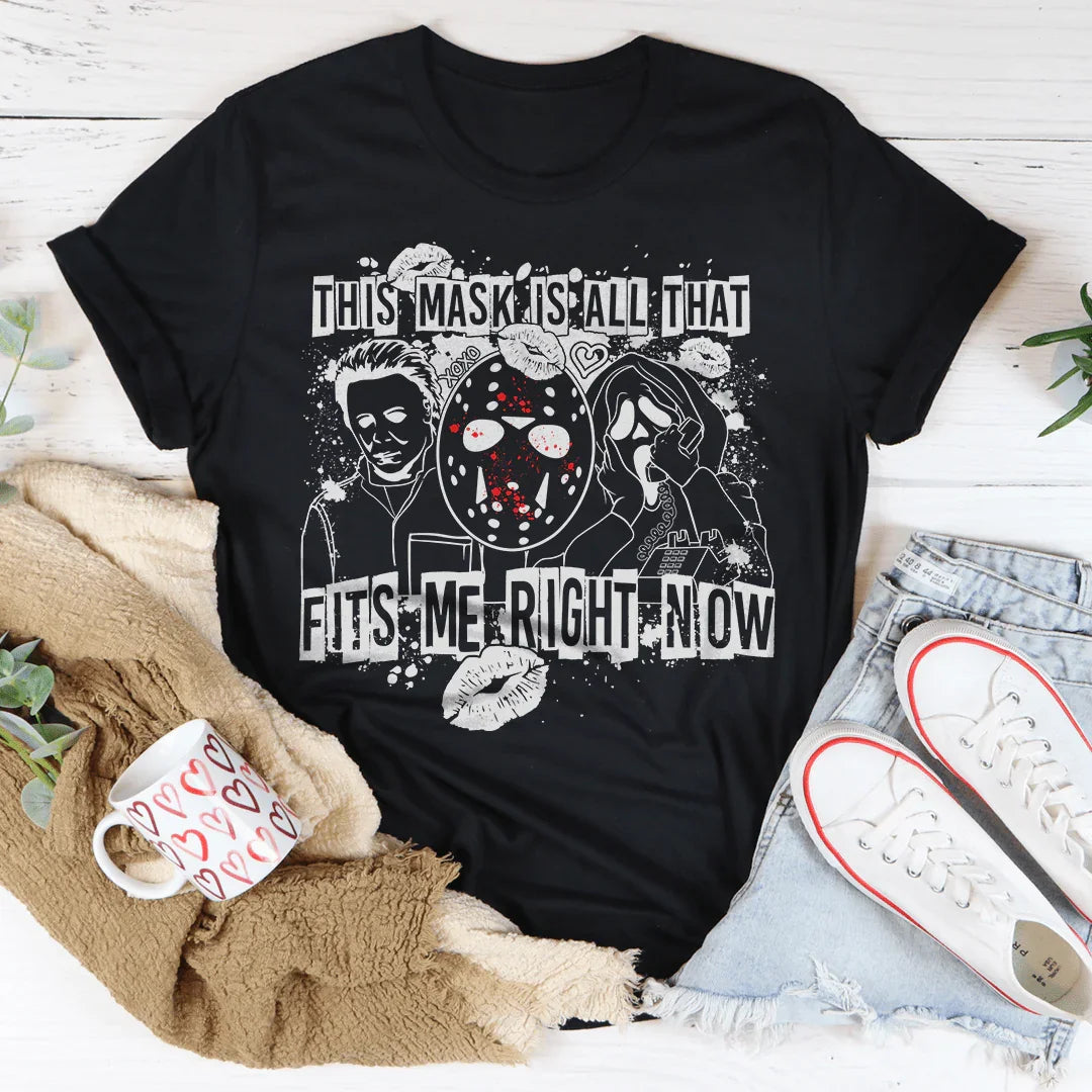 This Mask Is All That Fits Me Right Now Halloween Tee Peachy Sunday