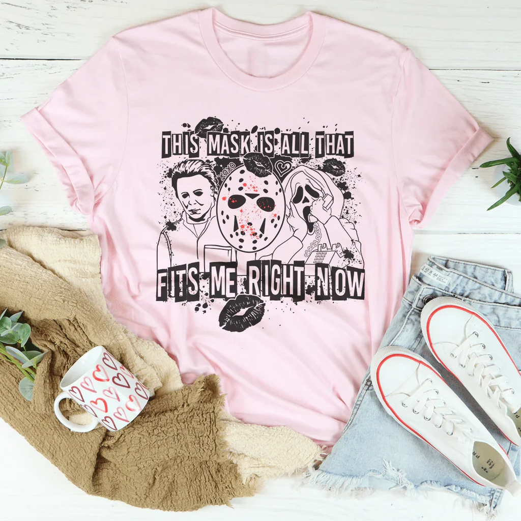 This Mask Is All That Fits Me Right Now Halloween Tee Peachy Sunday
