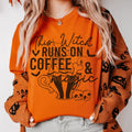 This Witch Runs On Coffee & Magic Tee Peachy Sunday
