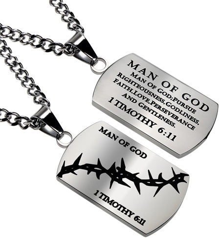 Crown of Thorns Dog Tag Necklace KingdomWear