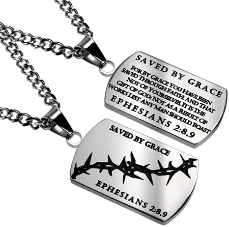 Crown of Thorns Dog Tag Necklace KingdomWear