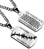 Crown of Thorns Dog Tag Necklace KingdomWear