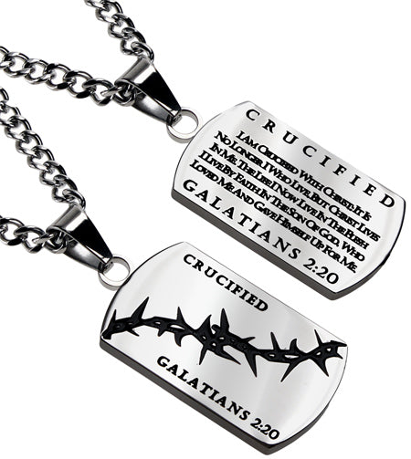 Crown of Thorns Dog Tag Necklace KingdomWear