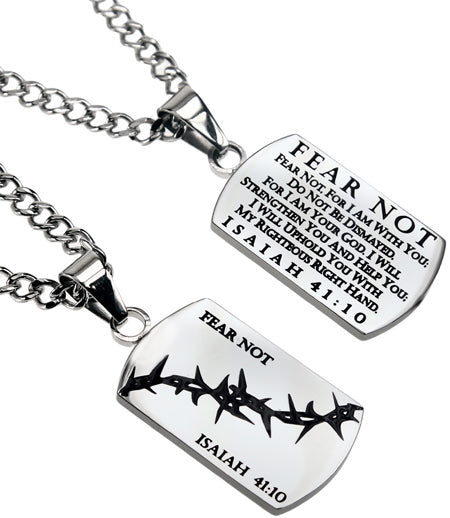 Crown of Thorns Dog Tag Necklace KingdomWear