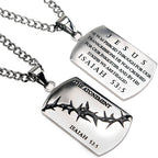 Crown of Thorns Dog Tag Necklace KingdomWear