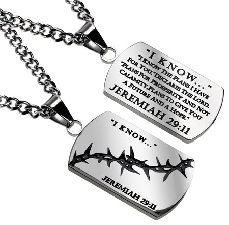 Crown of Thorns Dog Tag Necklace KingdomWear