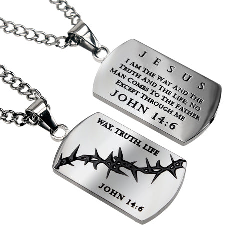 Crown of Thorns Dog Tag Necklace KingdomWear