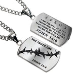 Crown of Thorns Dog Tag Necklace KingdomWear