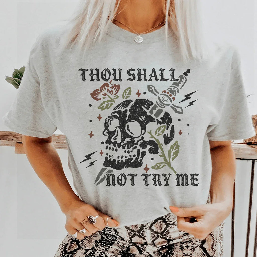 Thou Shall Not Try Me Tee Peachy Sunday