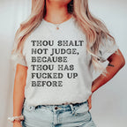Thou Shalt Not Judge Tee Peachy Sunday