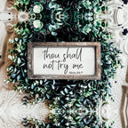 Wooden Mom 24-7 Sign Funny Thou Shall Not Try Me Door Plaque BandsCo Straps