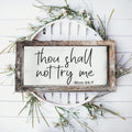 Wooden Mom 24-7 Sign Funny Thou Shall Not Try Me Door Plaque BandsCo Straps