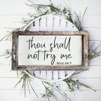 Wooden Mom 24-7 Sign Funny Thou Shall Not Try Me Door Plaque BandsCo Straps