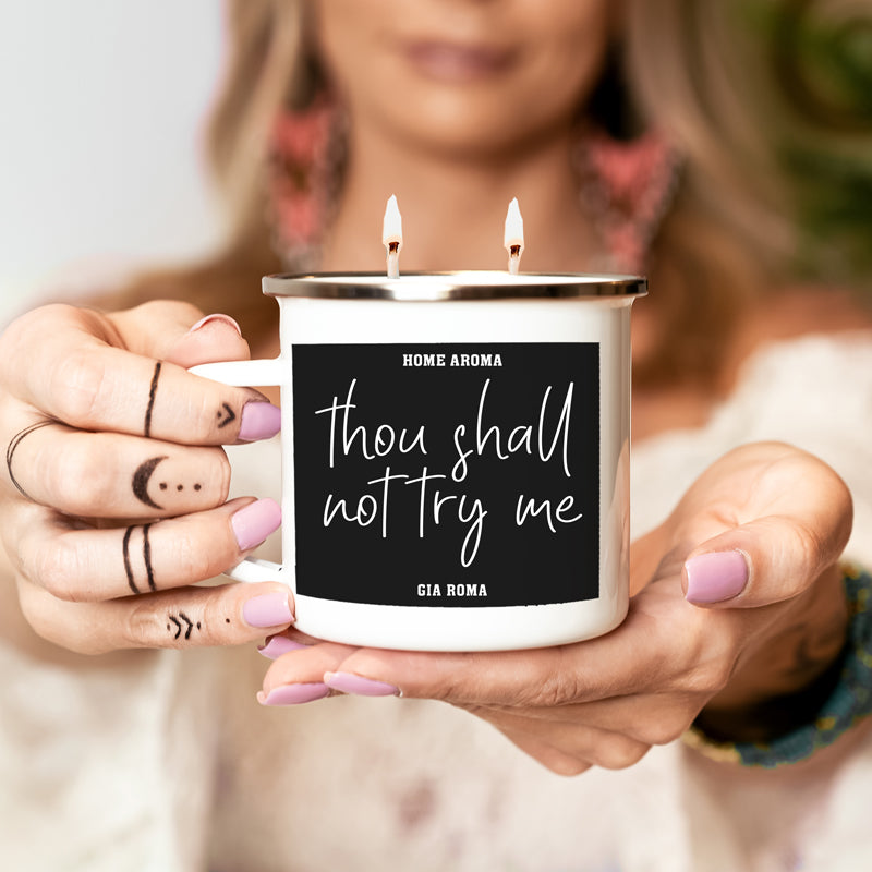16oz Reusable Metal Candle Mug Scented Soy Candle Gift BandsCo Straps