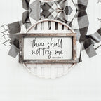 Wooden Mom 24-7 Sign Funny Thou Shall Not Try Me Door Plaque BandsCo Straps