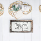 Wooden Mom 24-7 Sign Funny Thou Shall Not Try Me Door Plaque BandsCo Straps