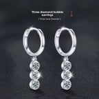 S925 Sterling Silver Moissanite Dangle Earrings Fringe Drop Studs for Women BandsCo Straps