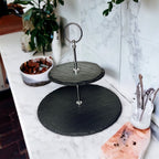 Tiered Slate Serving Stand - 3-Tier Dessert & Appetizer Display for Parties BandsCo Straps