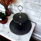 Tiered Slate Serving Stand - 3-Tier Dessert & Appetizer Display for Parties BandsCo Straps