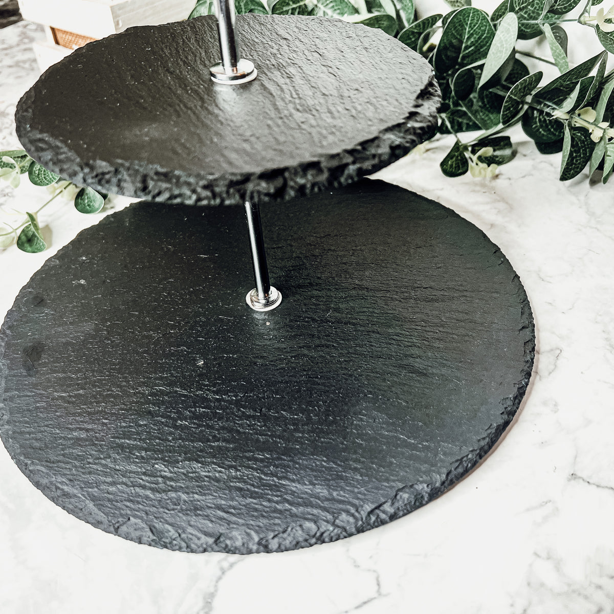 Tiered Slate Serving Stand - 3-Tier Dessert & Appetizer Display for Parties BandsCo Straps