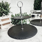 Tiered Slate Serving Stand - 3-Tier Dessert & Appetizer Display for Parties BandsCo Straps