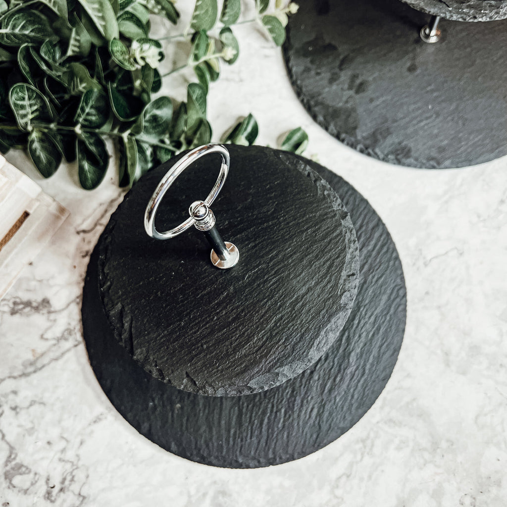 Tiered Slate Serving Stand - 3-Tier Dessert & Appetizer Display for Parties BandsCo Straps