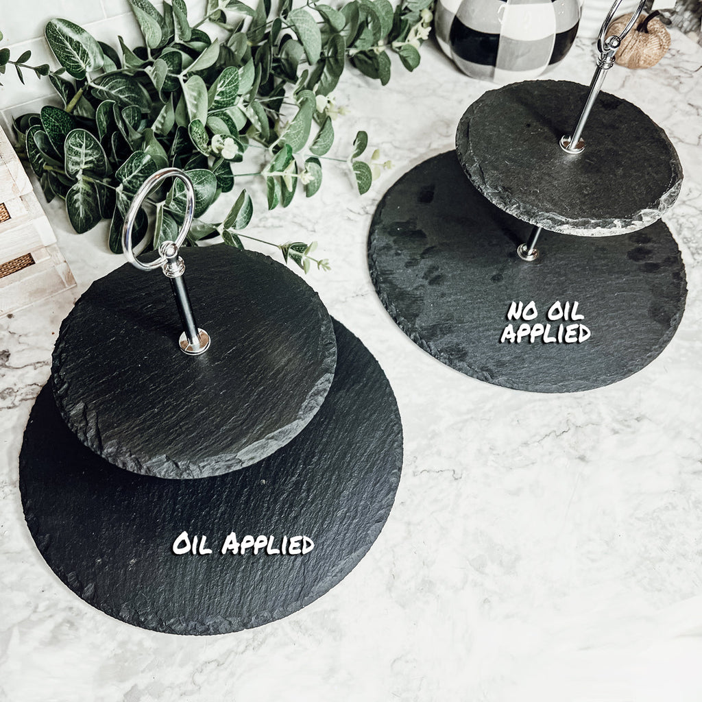 Tiered Slate Serving Stand - 3-Tier Dessert & Appetizer Display for Parties BandsCo Straps