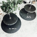 Tiered Slate Serving Stand - 3-Tier Dessert & Appetizer Display for Parties BandsCo Straps