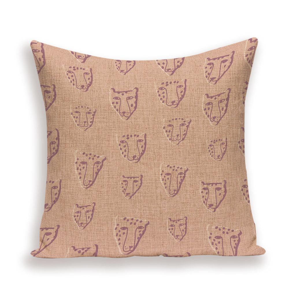 Tiger Cushion Case Autumn Jungle Home Decor Pillows Cases Leopard Printed Animal Throw Pillow Covers Decorative Pillowcase Soft Cushion Covers For Bedroom Sofa Bed Linen Pillow Covers 45X45CM Stevvex