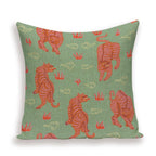 Tiger Cushion Case Autumn Jungle Home Decor Pillows Cases Leopard Printed Animal Throw Pillow Covers Decorative Pillowcase Soft Cushion Covers For Bedroom Sofa Bed Linen Pillow Covers 45X45CM Stevvex