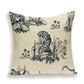 Tiger Cushion Case Autumn Jungle Home Decor Pillows Cases Leopard Printed Animal Throw Pillow Covers Decorative Pillowcase Soft Cushion Covers For Bedroom Sofa Bed Linen Pillow Covers 45X45CM Stevvex