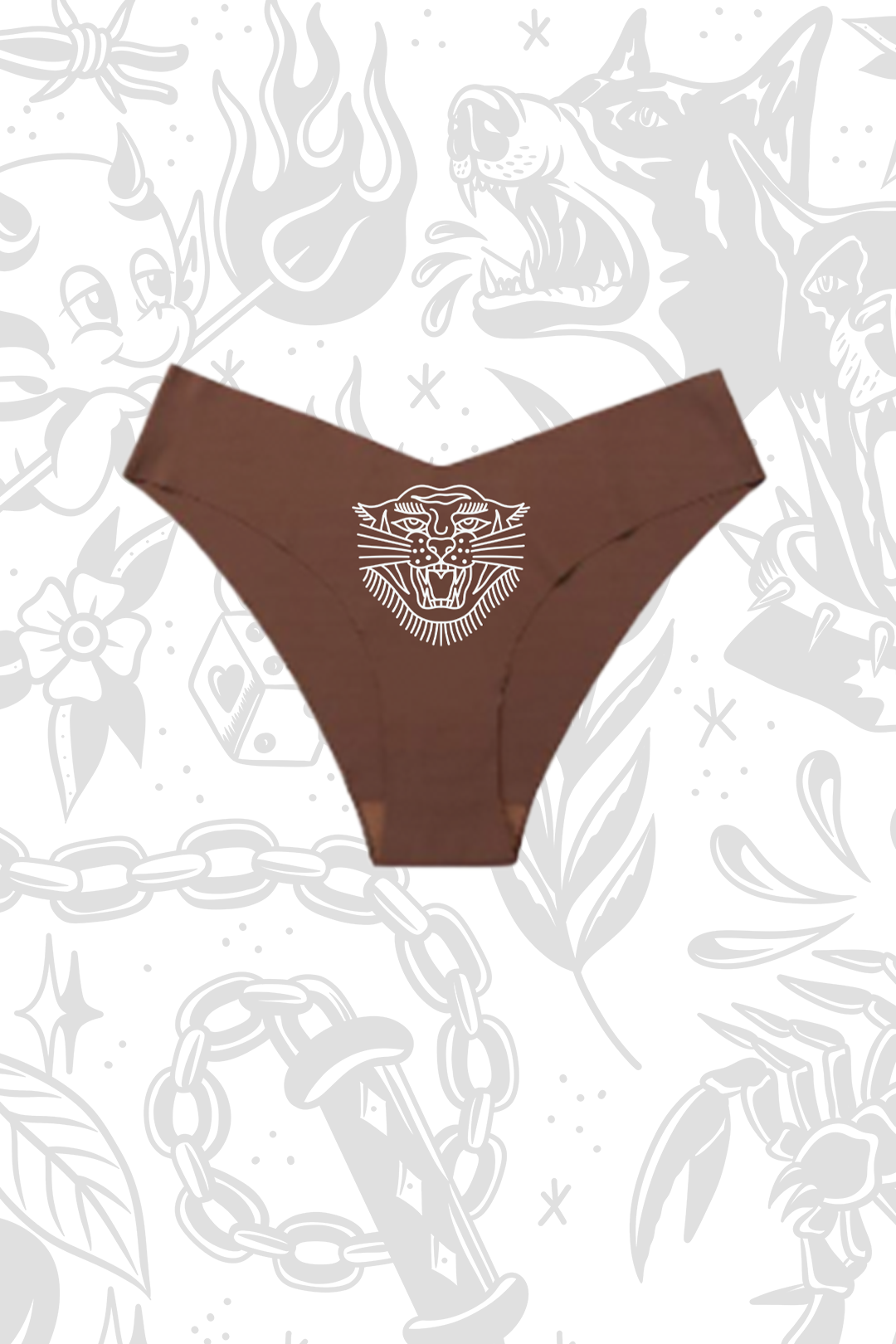 Tiger V-Cut Cheeky Panties Thrash Happy