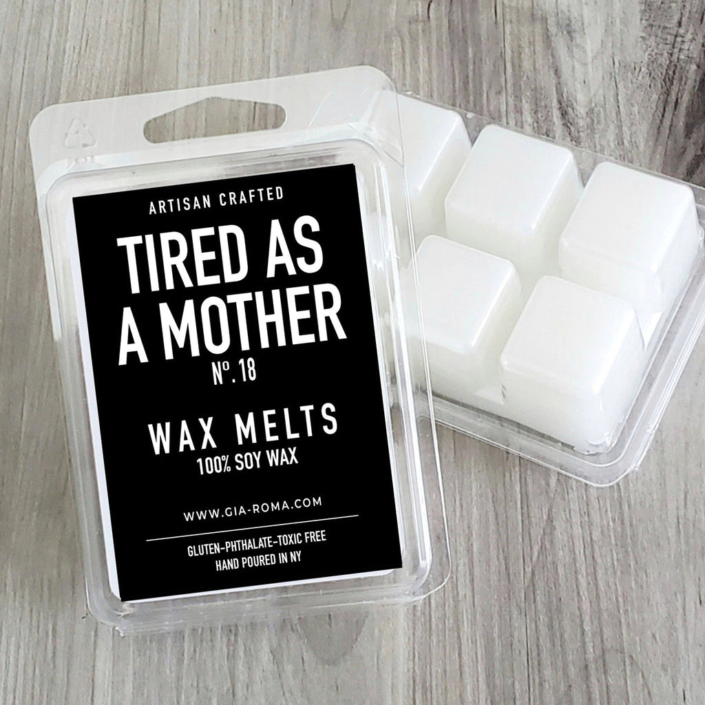 Lemon Lavender Focus Candle No 18 Tired As A Mother Scented Soy Candle White Or Black Label BandsCo Straps