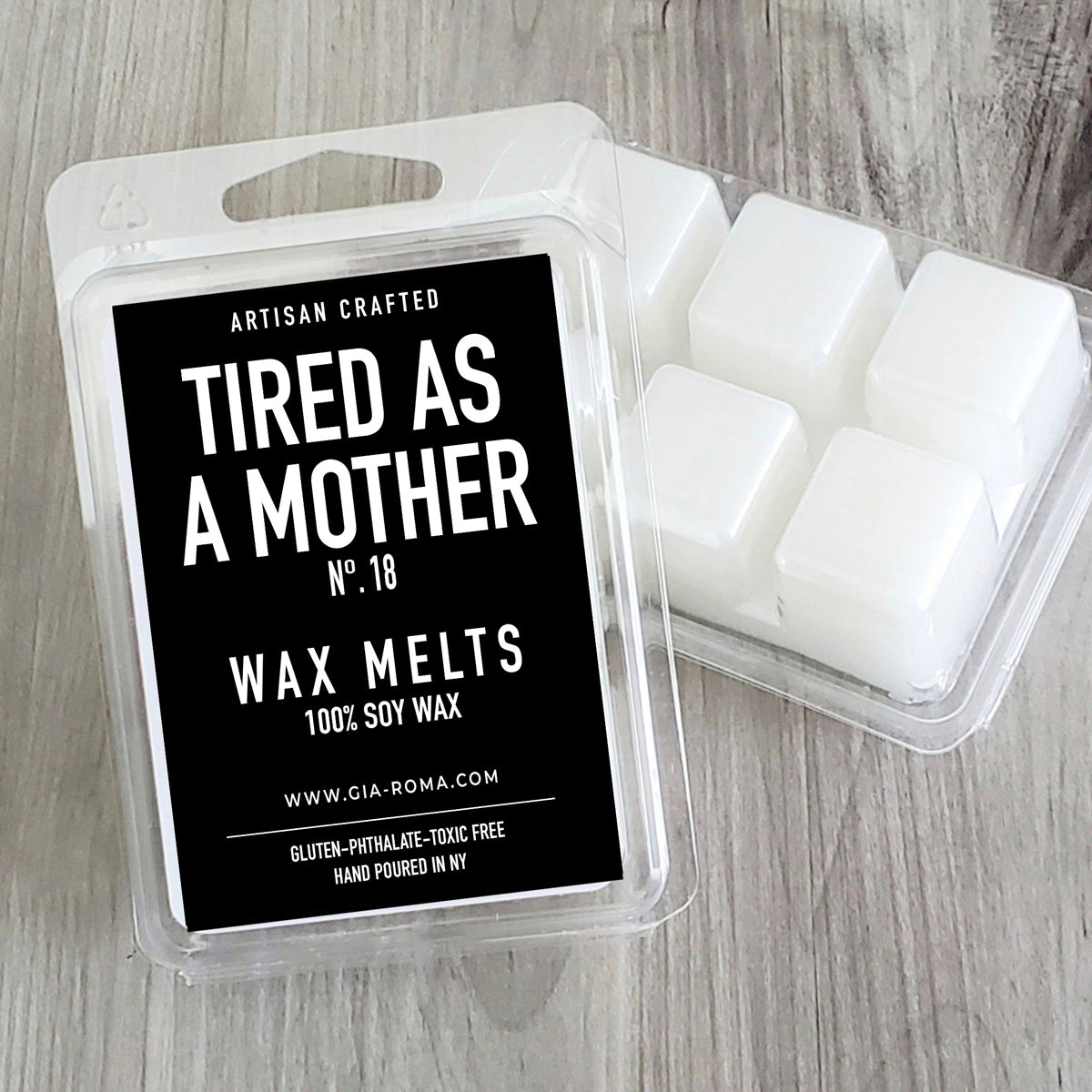 Lemon Lavender Focus Candle No 18 Tired As A Mother Scented Soy Candle White Or Black Label BandsCo Straps