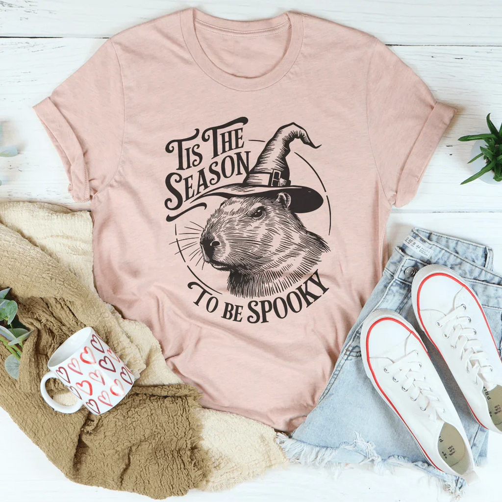 Tis The Season To Be Spooky Capybara Tee