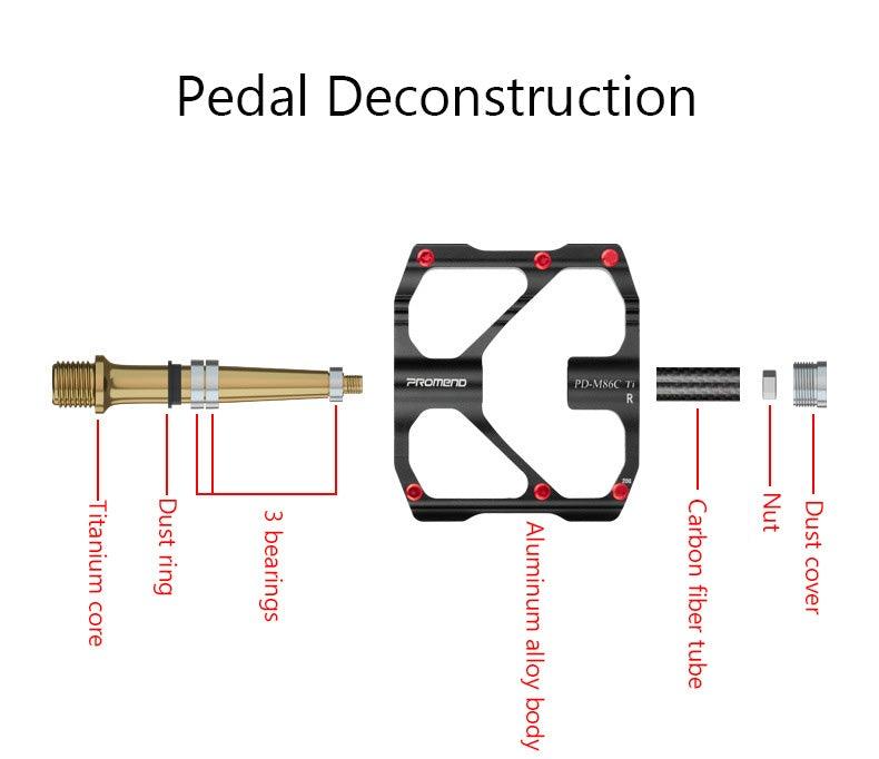 Titanium Bicycle Pedal Titanium Shaft Carbon Tube Bicycle Pedal Mountain Bike 3 Palin Pedal Road Bike Riding Pedal Bicycle Platform Pedals Bicycle Pedal Titanium Shaft Carbon Tube Bicycle Pedal Mountain Bike Pedal Road Bike Riding Pedal Stevvex