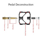 Titanium Bicycle Pedal Titanium Shaft Carbon Tube Bicycle Pedal Mountain Bike 3 Palin Pedal Road Bike Riding Pedal Bicycle Platform Pedals Bicycle Pedal Titanium Shaft Carbon Tube Bicycle Pedal Mountain Bike Pedal Road Bike Riding Pedal Stevvex