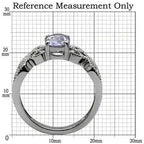 Stainless Steel Ring - Amethyst CZ & High Polish TK079 | Femstylo