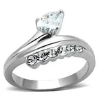 TK1080 - High polished (no plating) Stainless Steel Ring with AAA