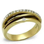 TK2611 IP Gold Stainless Steel Ring – Top Grade Crystal Luxury