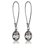 TK2719 - IP Light Black  (IP Gun) Stainless Steel Earrings with Top