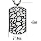 TK556 - High polished (no plating) Stainless Steel Necklace with No