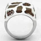 TK847 - High polished (no plating) Stainless Steel Ring with Top Grade