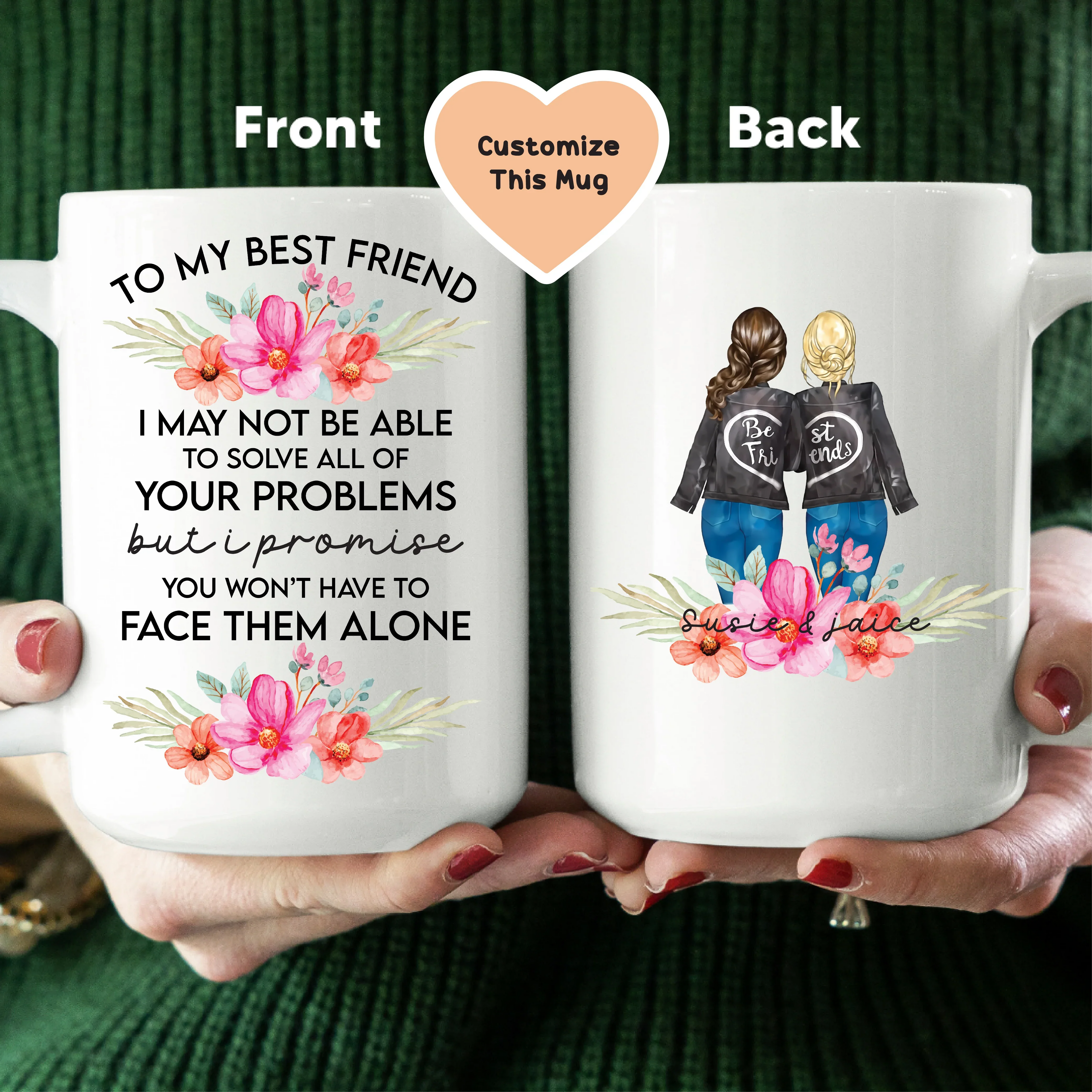 To My Best Friend Custom Mug Peachy Sunday
