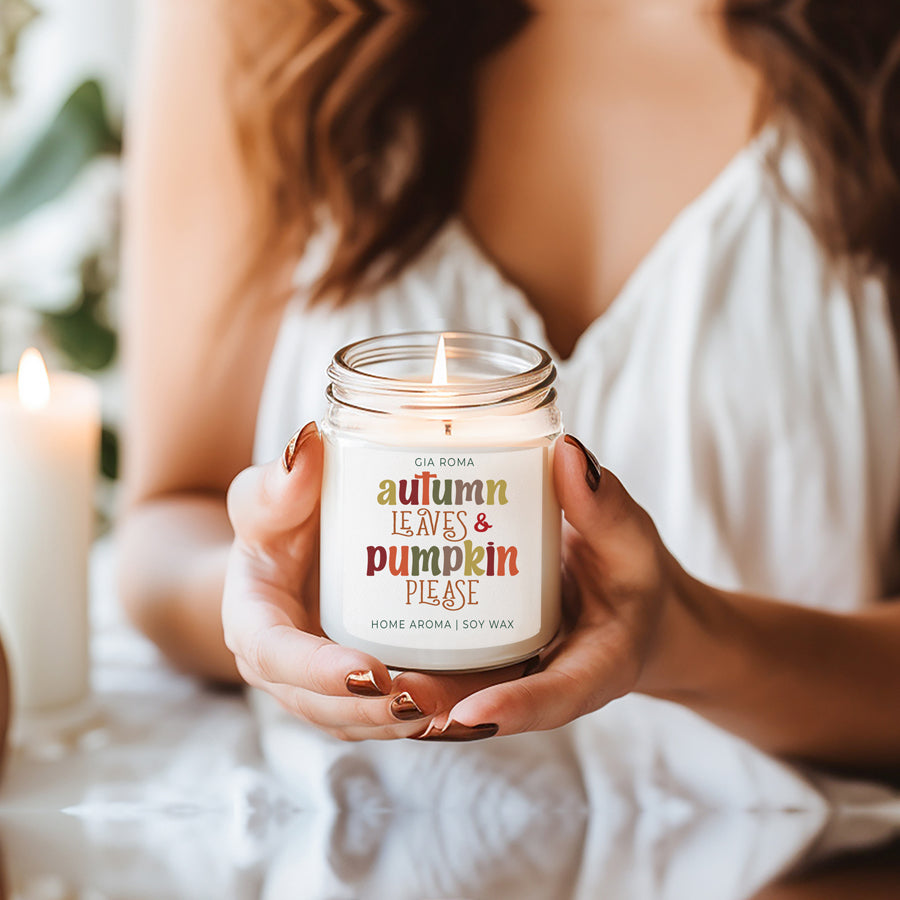 Toasted Pumpkin Spice Candle Soy Wax Autumn Pumpkin Pie Home Fragrance