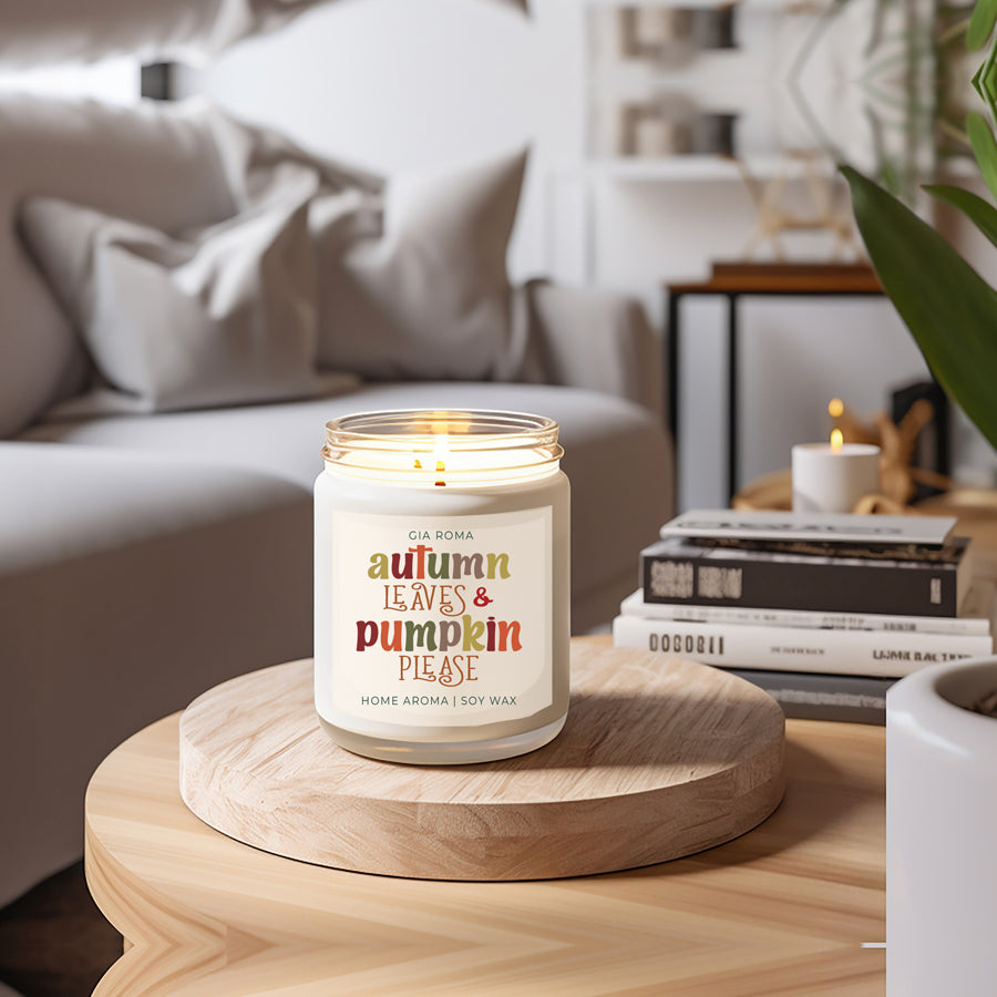 Toasted Pumpkin Spice Candle Soy Wax Autumn Pumpkin Pie Home Fragrance